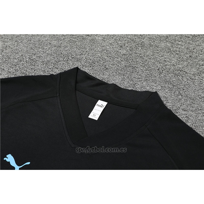Chandal del Olympique Marsella Manga Corta 2022-2023 Negro - Pantalon Corto